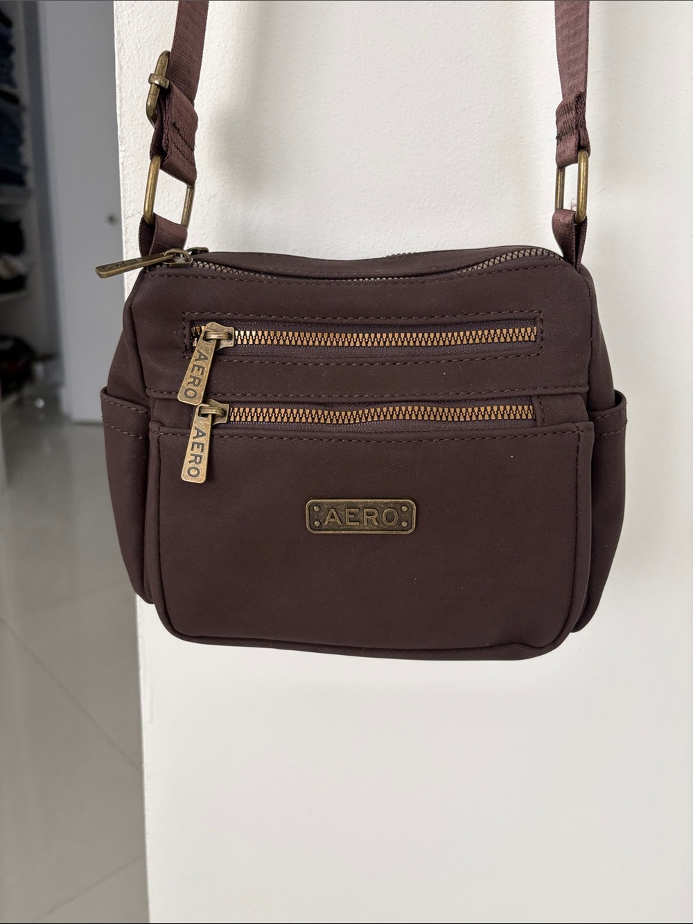 Rich Brown Crossbody Adjustable Shoulder Bag